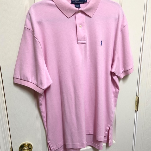 Polo Ralph Lauren Pink Classic Fit Polo Shirt L Vintage Preppy Old Money Golf - Picture 10 of 13
